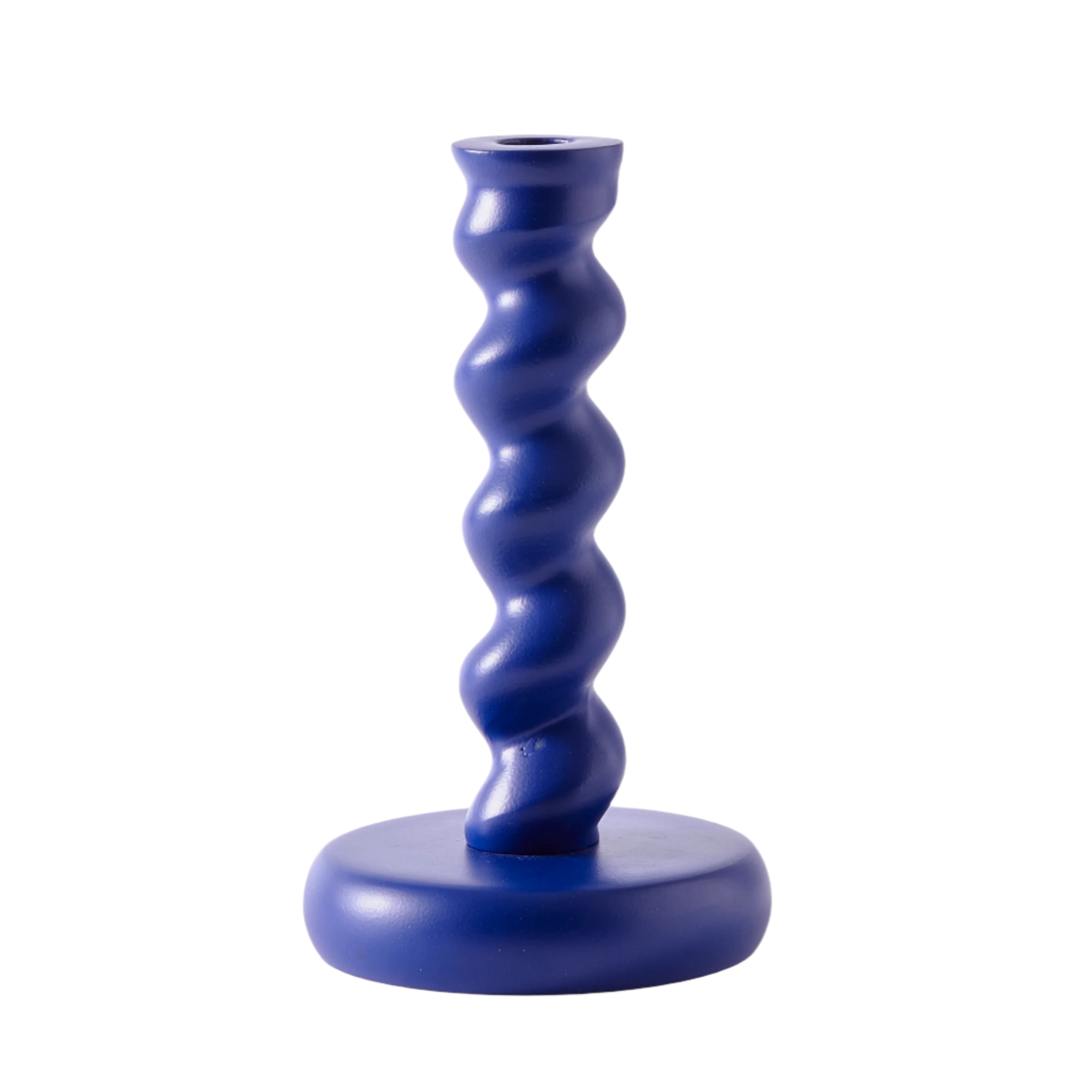 TWISTER dark blue candlestick