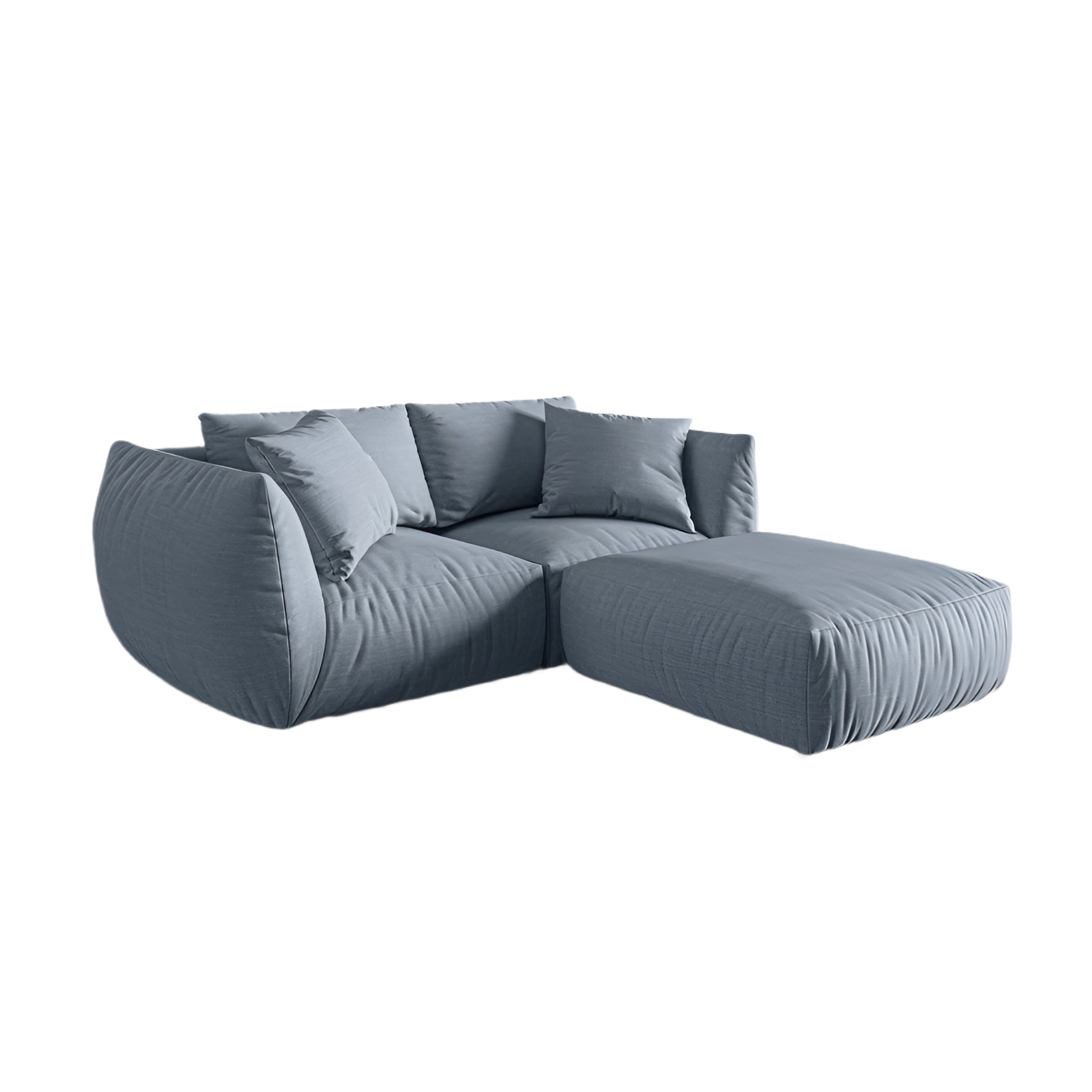 Rohová sedačka CHRIS svetlomodrý šenil