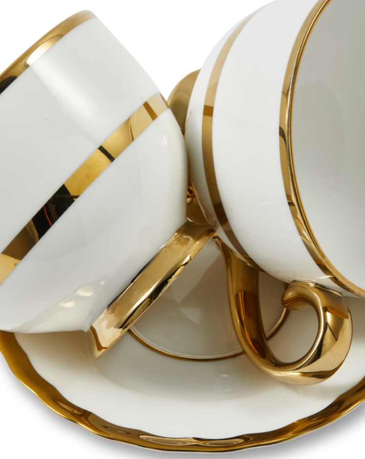 Súprava šálok na čaj ZLATÉ NÁLEZY porcelán