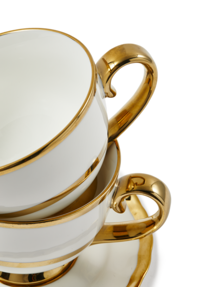 Súprava šálok na čaj ZLATÉ NÁLEZY porcelán