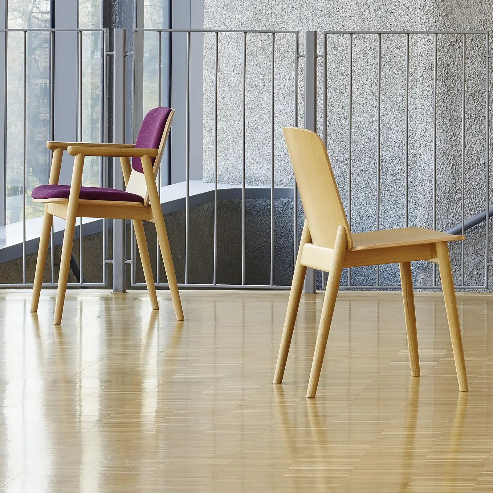 Chair with armrests prop B-4395 Upholstered