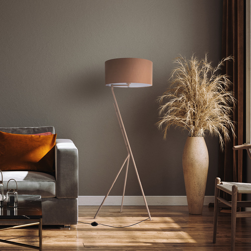 MURPHY beige tripod floor lamp
