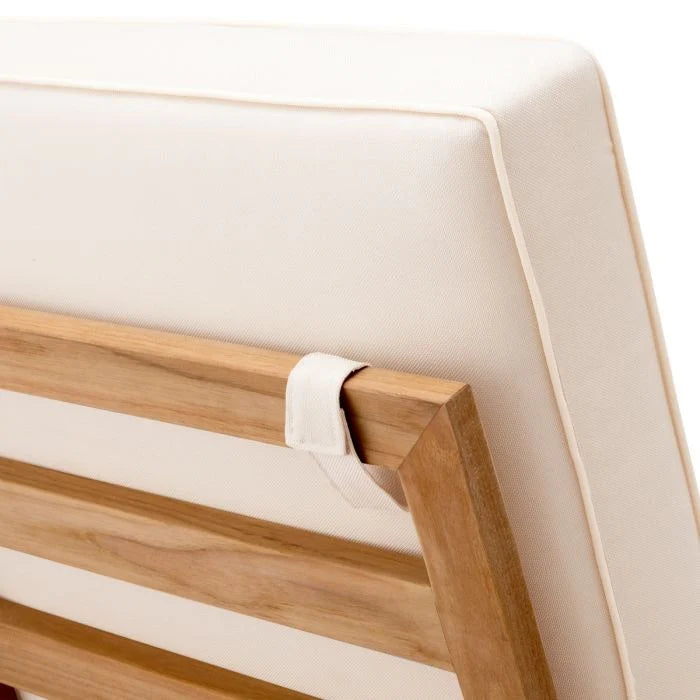 Záhradný ležadlo MANZO zlomená biela