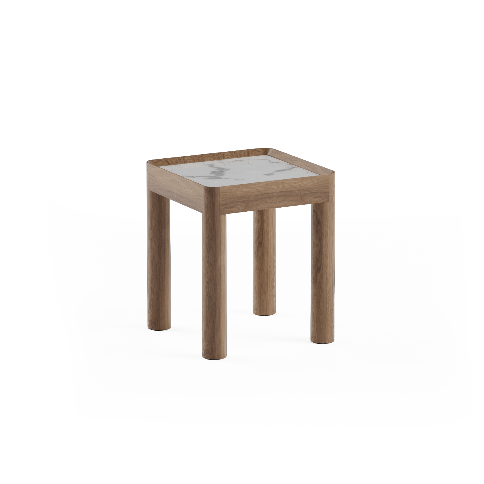Inset High Side Table in Oak Wood