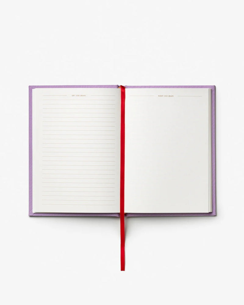 JUST A NOTE Purple Notebook with Red