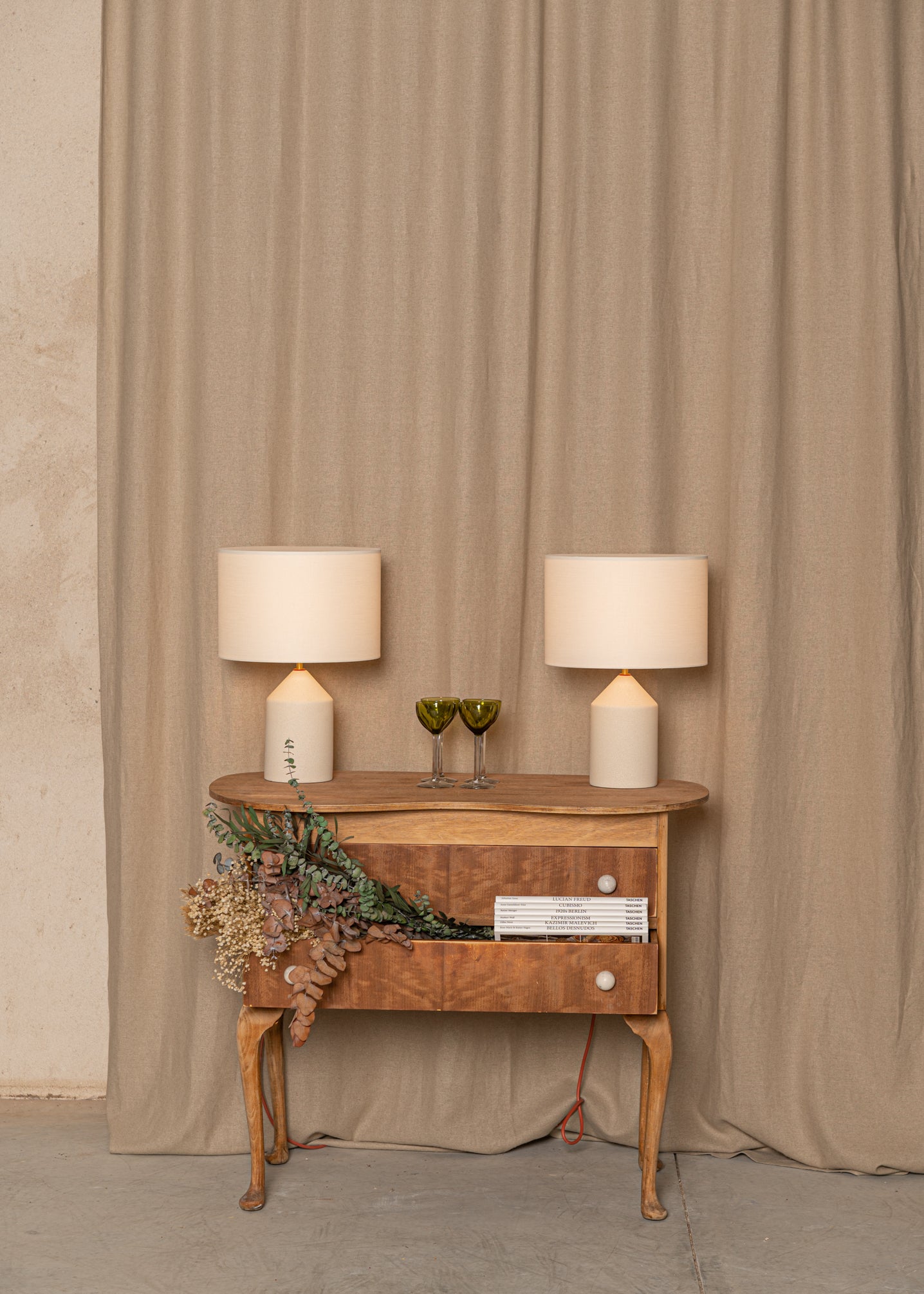 Keramická stolná lampa JOSEF ecru