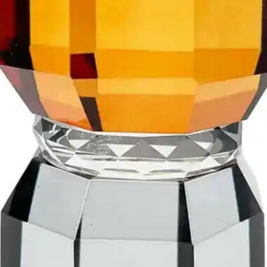 Sviečka stojan THYRA šedá s jantárovou