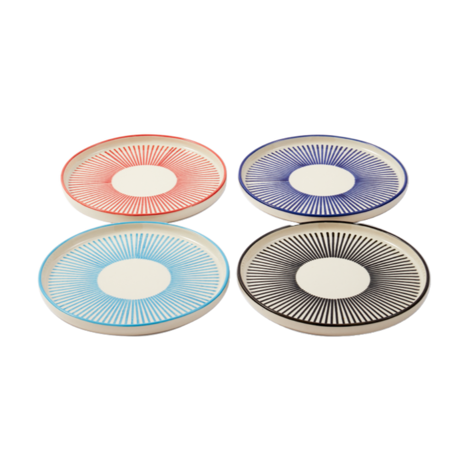 MARINE STRIPED colorful plate set