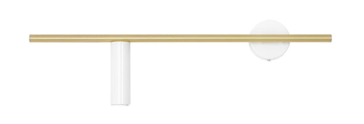 Kinkiet lewostronny TREVO biały z mosiężnym wykończeniem Artera    Eye on Design