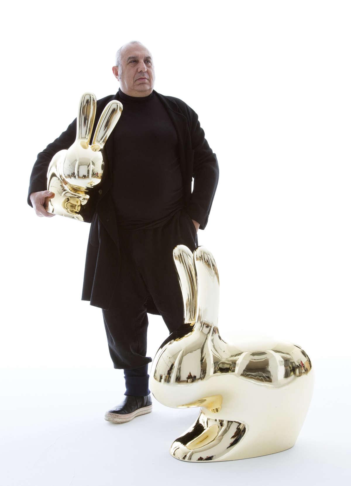 Krzesełko RABBIT miedziany Qeeboo    Eye on Design