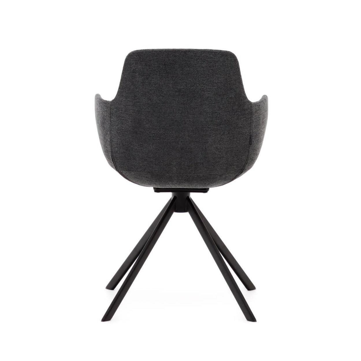 Krzesło obrotowe w tkaninie szenilowej TISSIANA ciemnoszary La Forma    Eye on Design