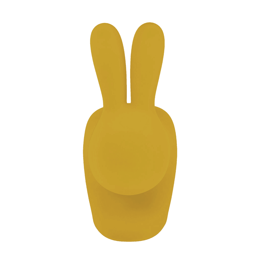 Krzesło RABBIT VELVET musztardowy Qeeboo    Eye on Design