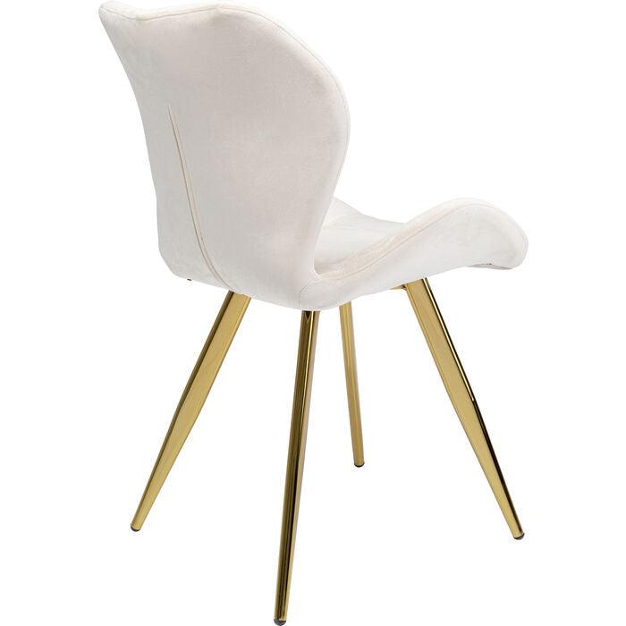 Krzesło VIVA jasnobeżowy ze złota podstawą - Eye on Design
