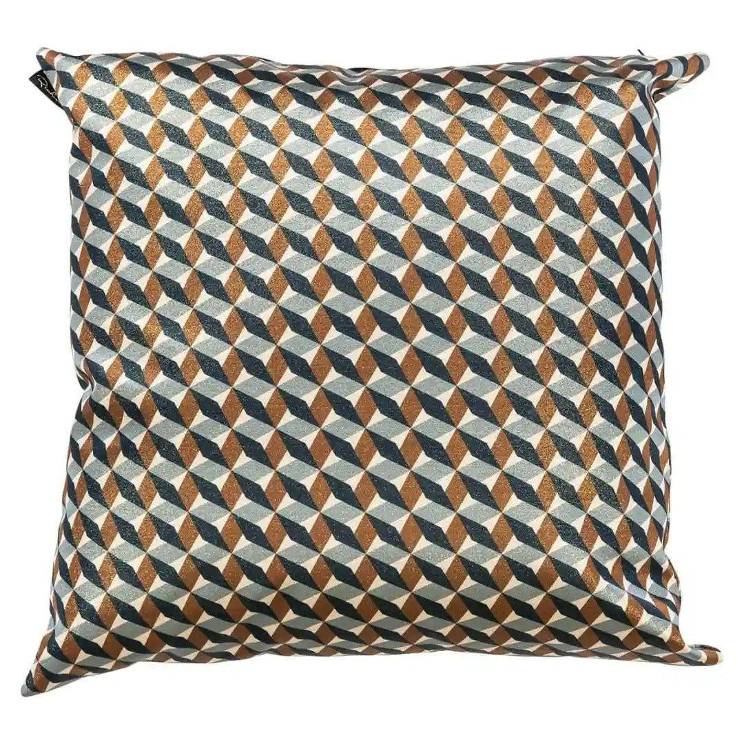 VIVIENNE Pillow Blue with Brown