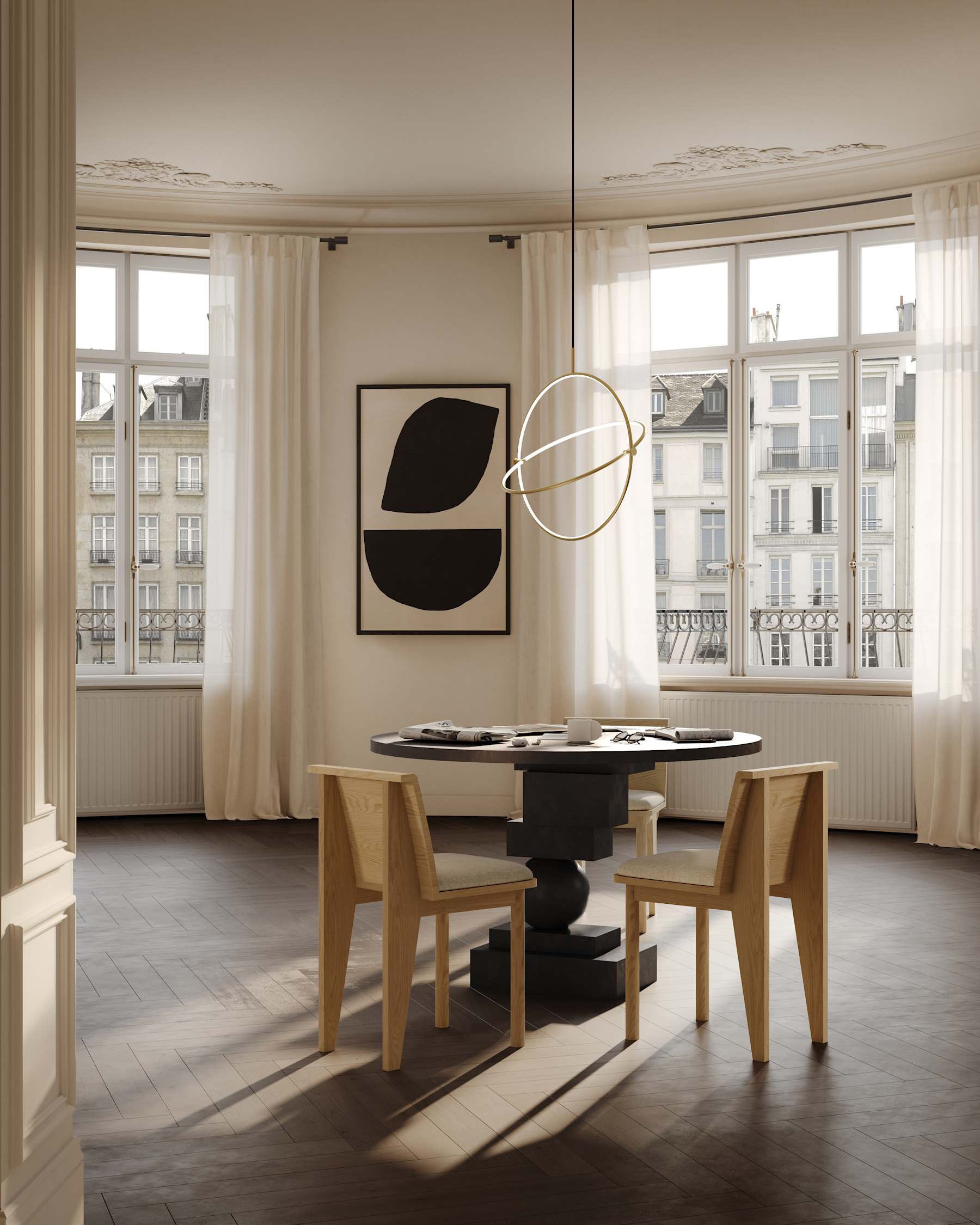 Stolička BRUTUS SLIM dubová