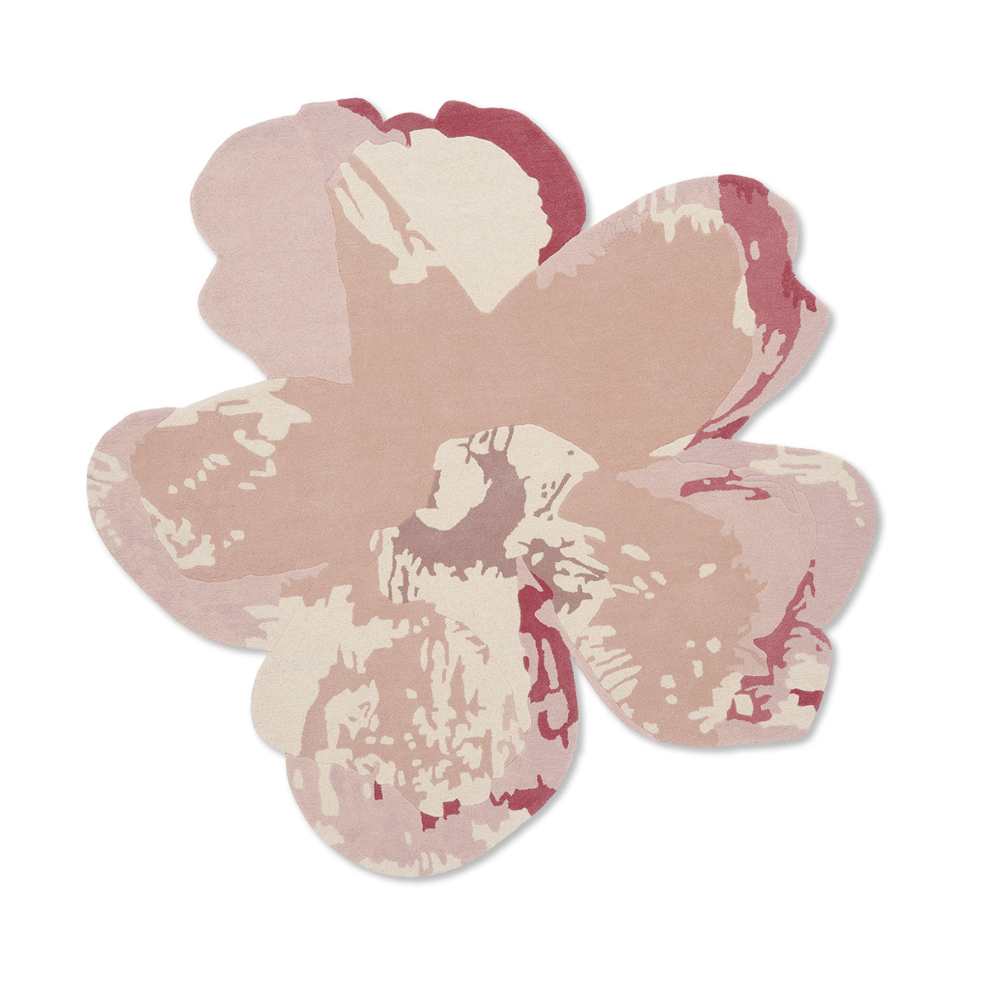 Decorative rug SHAPED MAGNOLIA light pink