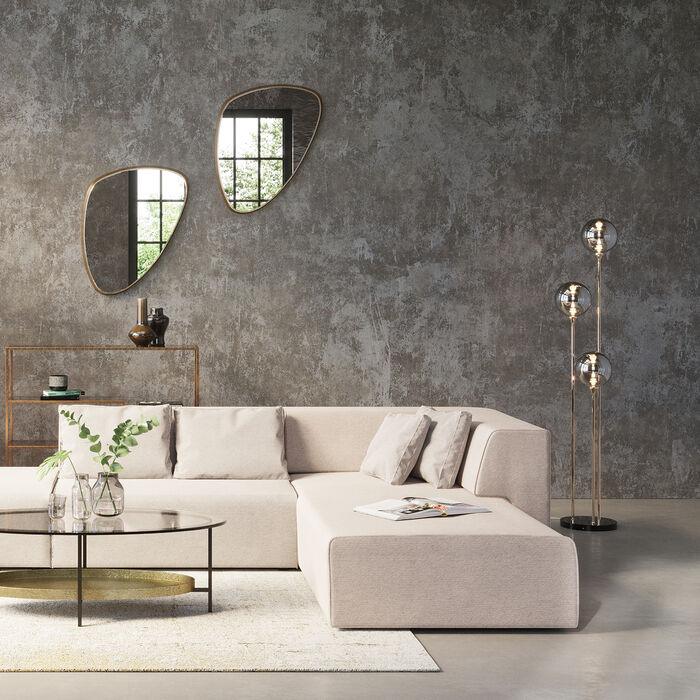 Lampa podłogowa AL CAPONE złoty z przydymionym szkłem - Eye on Design