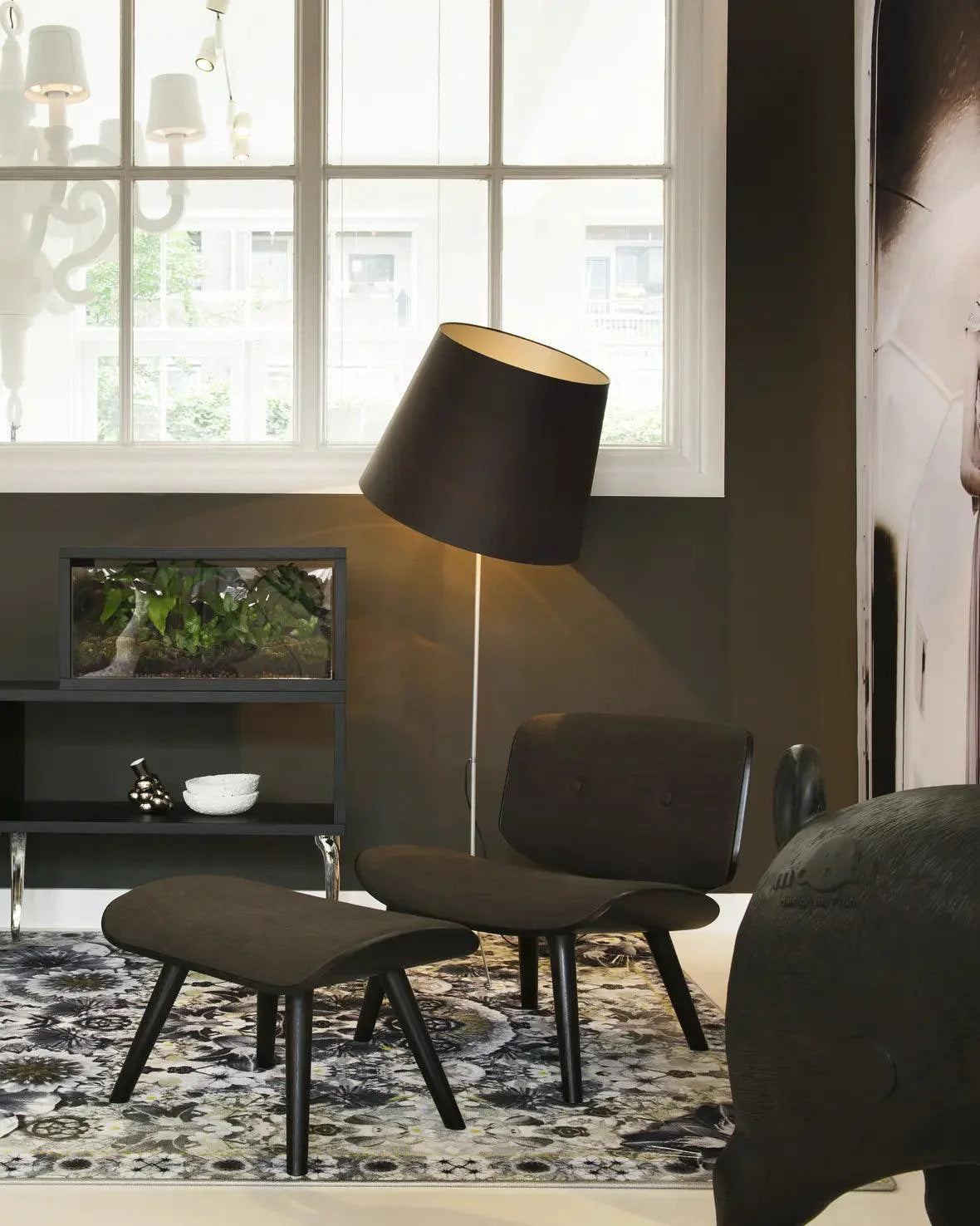 DOUBLE SHADE floor lamp black Moooi Eye on Design