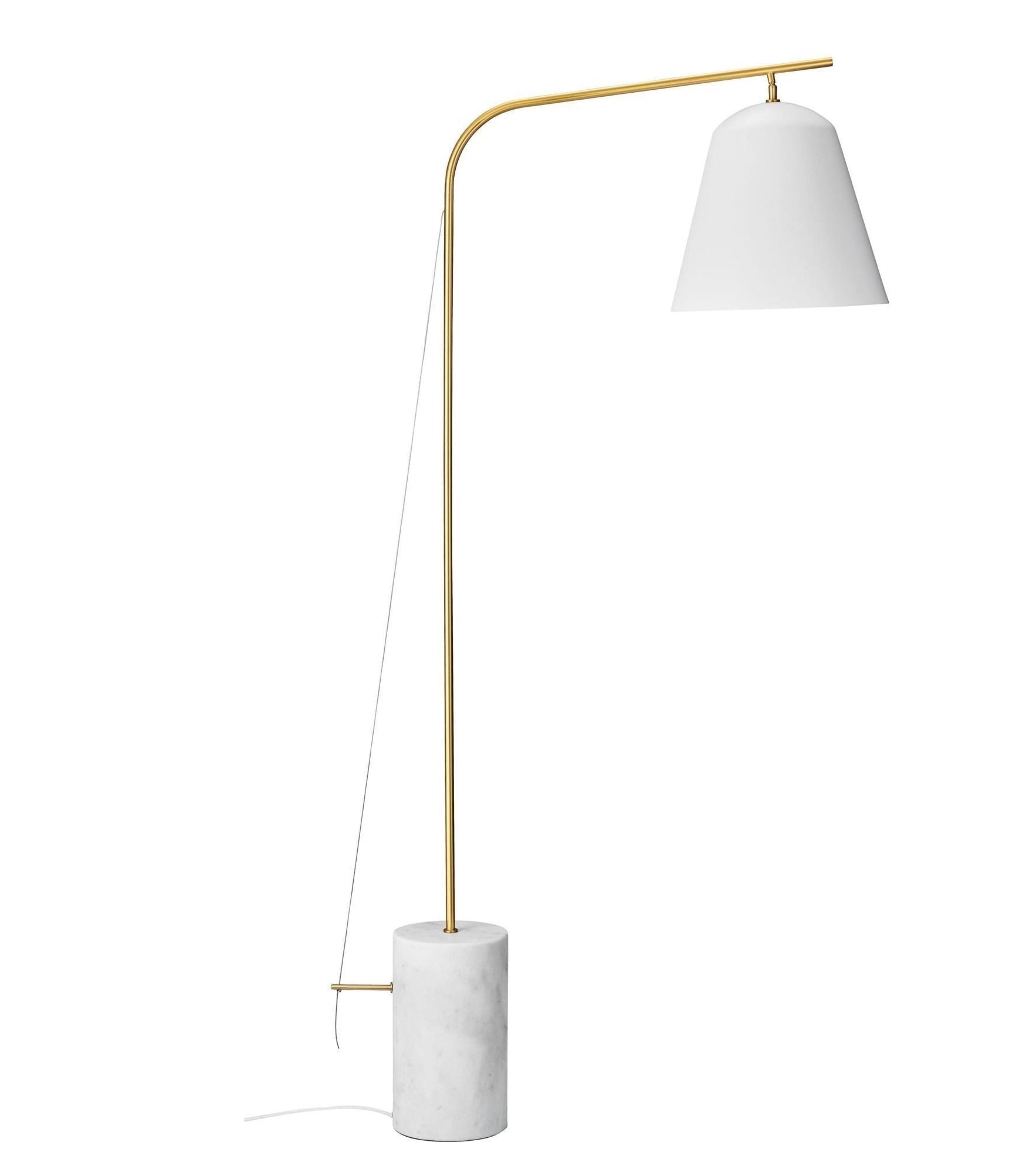 Lampa podłogowa LINE TWO biały marmur NORR11    Eye on Design