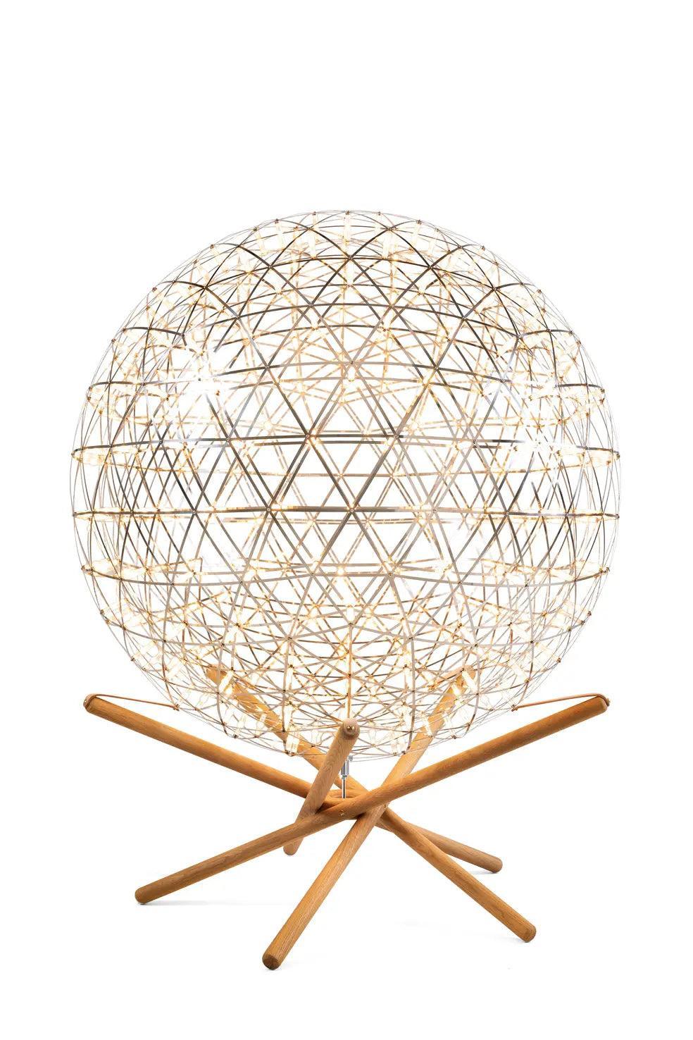 RAIMOND II TENSEGRITY floor lamp stainless steel Moooi Eye on Design