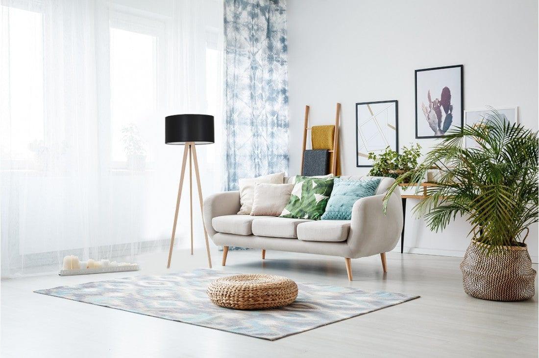 Lampa podłogowa TRIPOD WOOD czarny Zuiver    Eye on Design