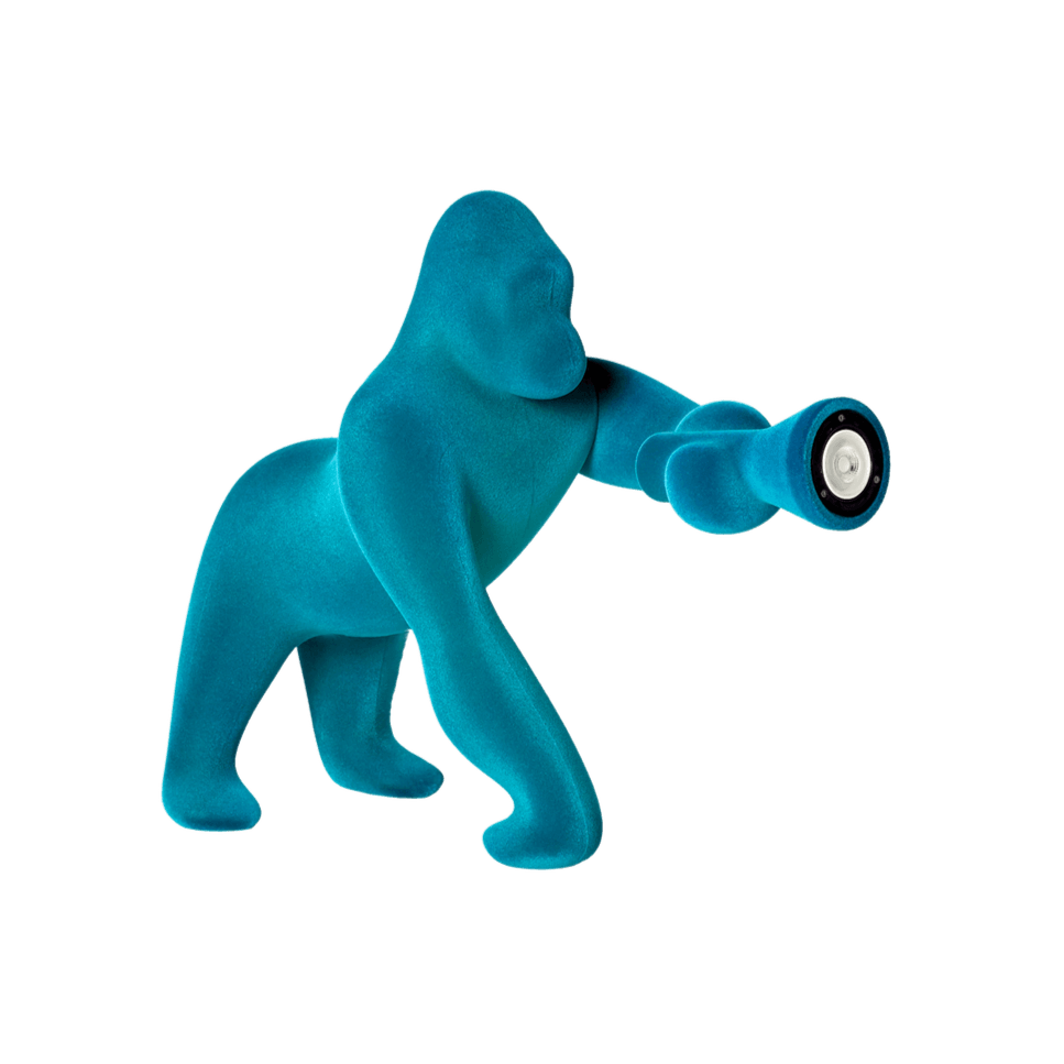 Lampa stołowa KONG VELVET turkusowy Qeeboo    Eye on Design