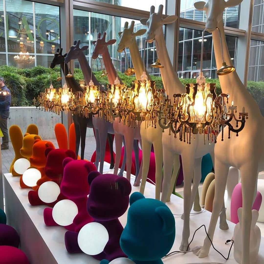 Lampa TEDDY GIRL VELVET fioletowa Qeeboo    Eye on Design