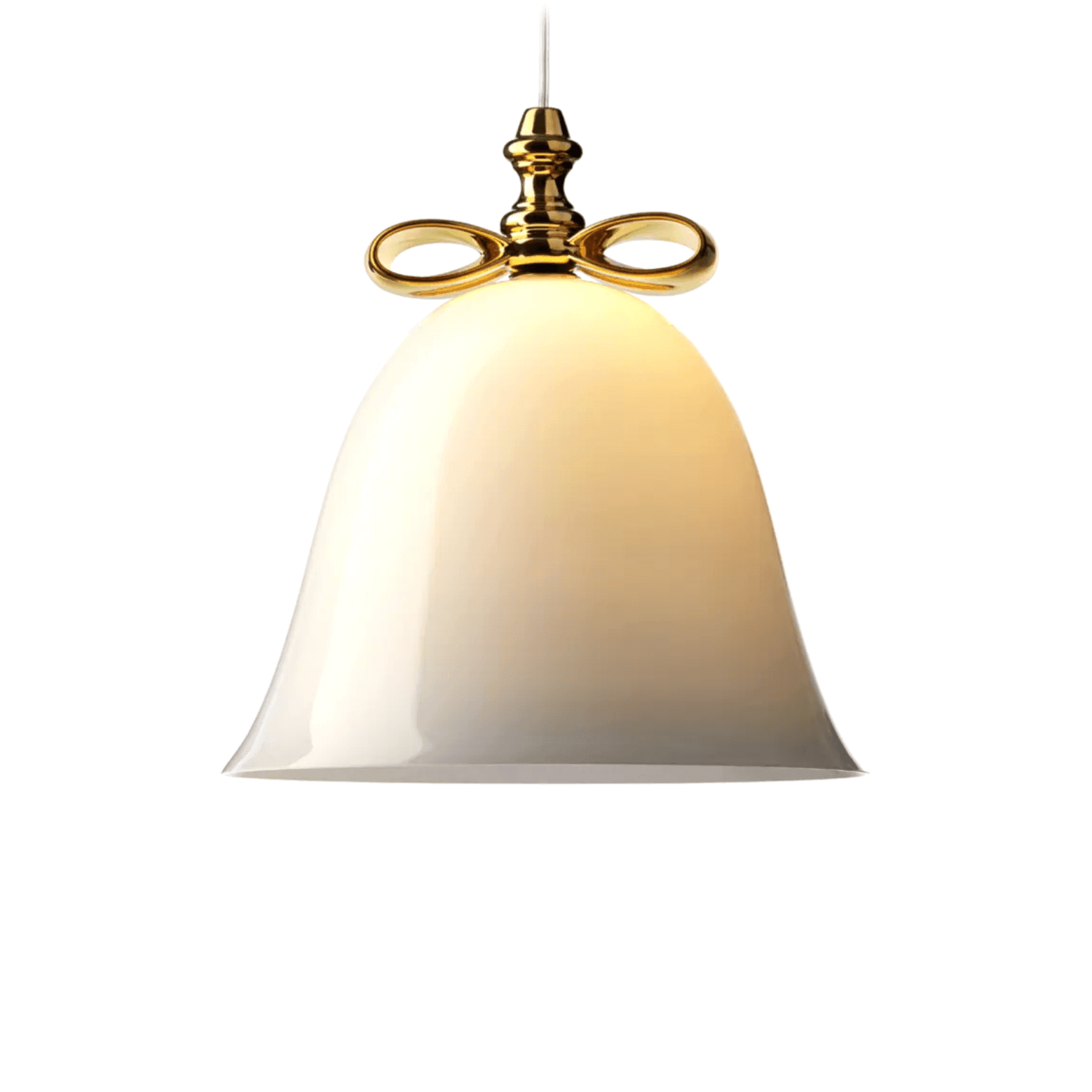 BELL pendant lamp white glass with gold Moooi 36 cm Eye on Design