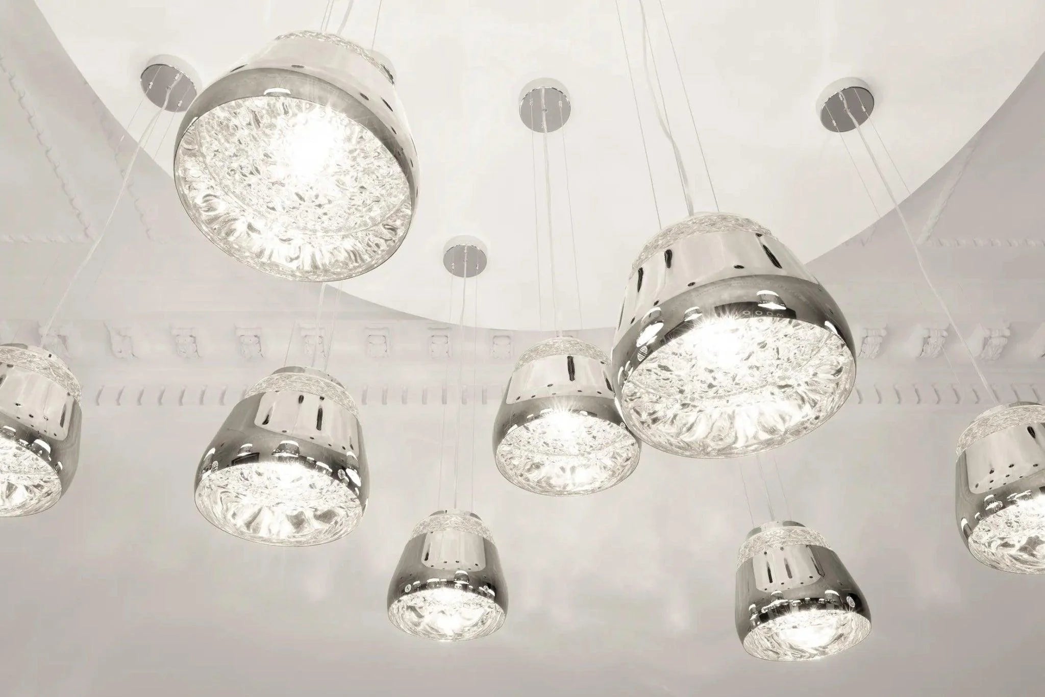 VALENTINE SUSPENDED chrome pendant lamp Moooi Eye on Design