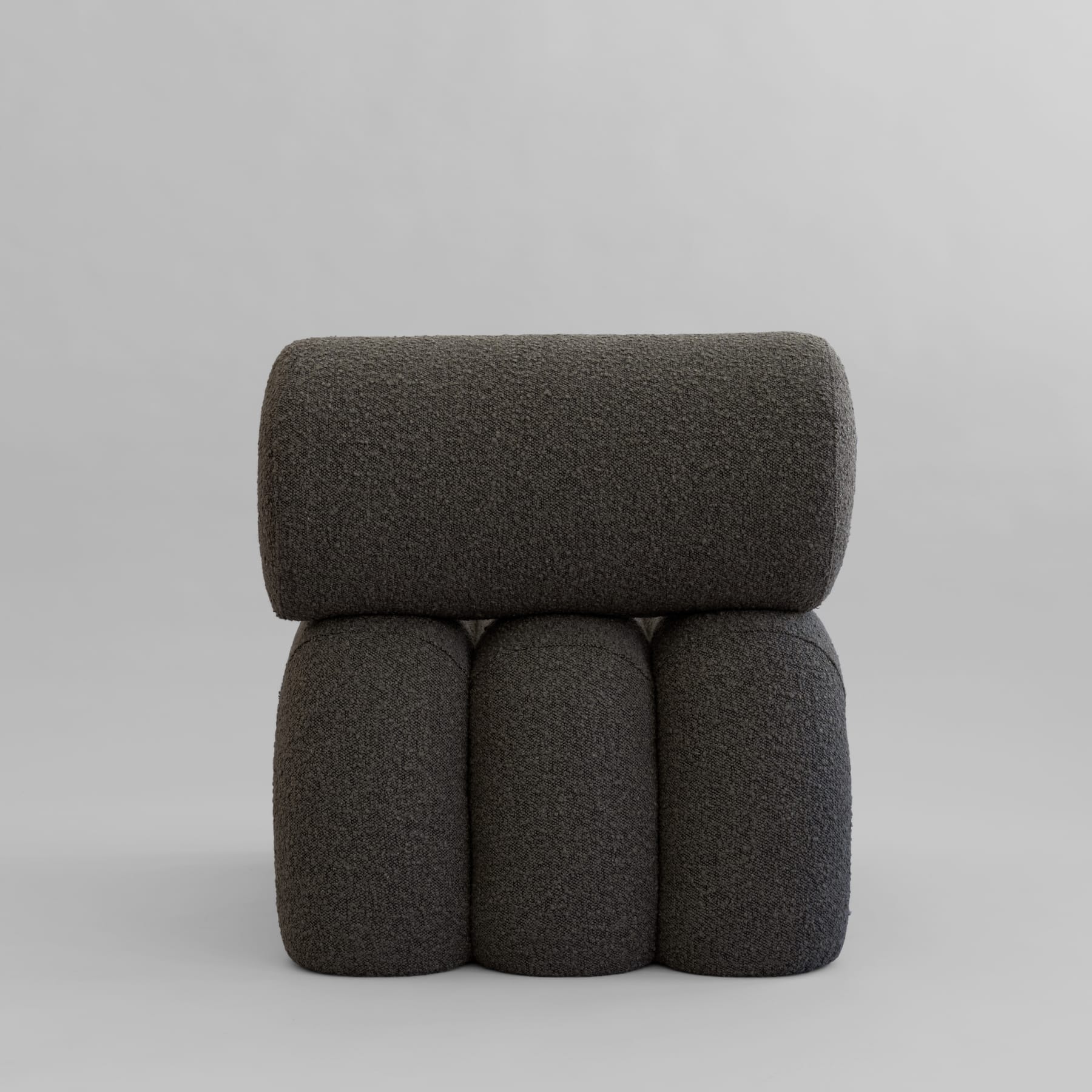 Fotel FOKU šedo-hnedý boucle