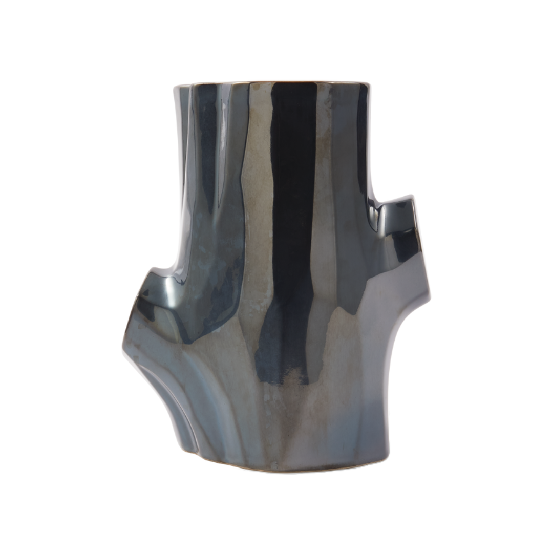 Váza LOG tmavosivá