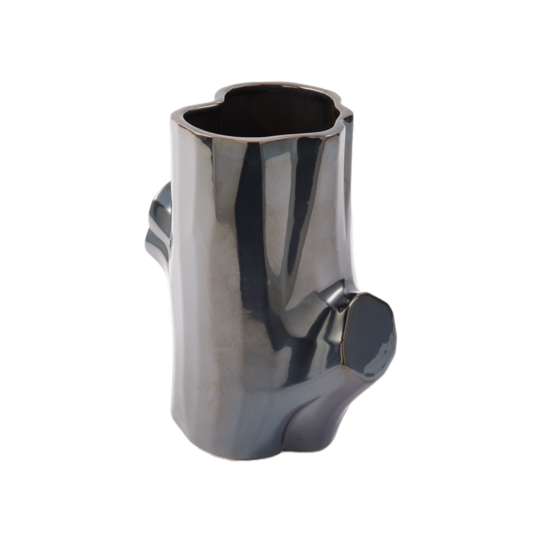 Váza LOG tmavosivá