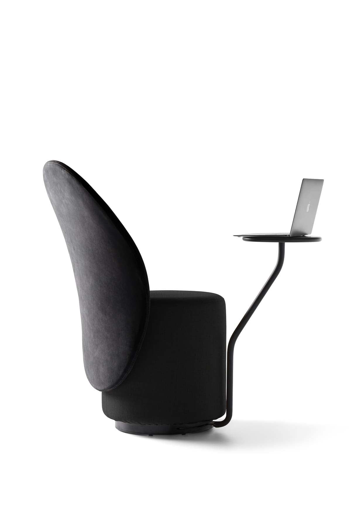 LOOMI upholstered armchair with table