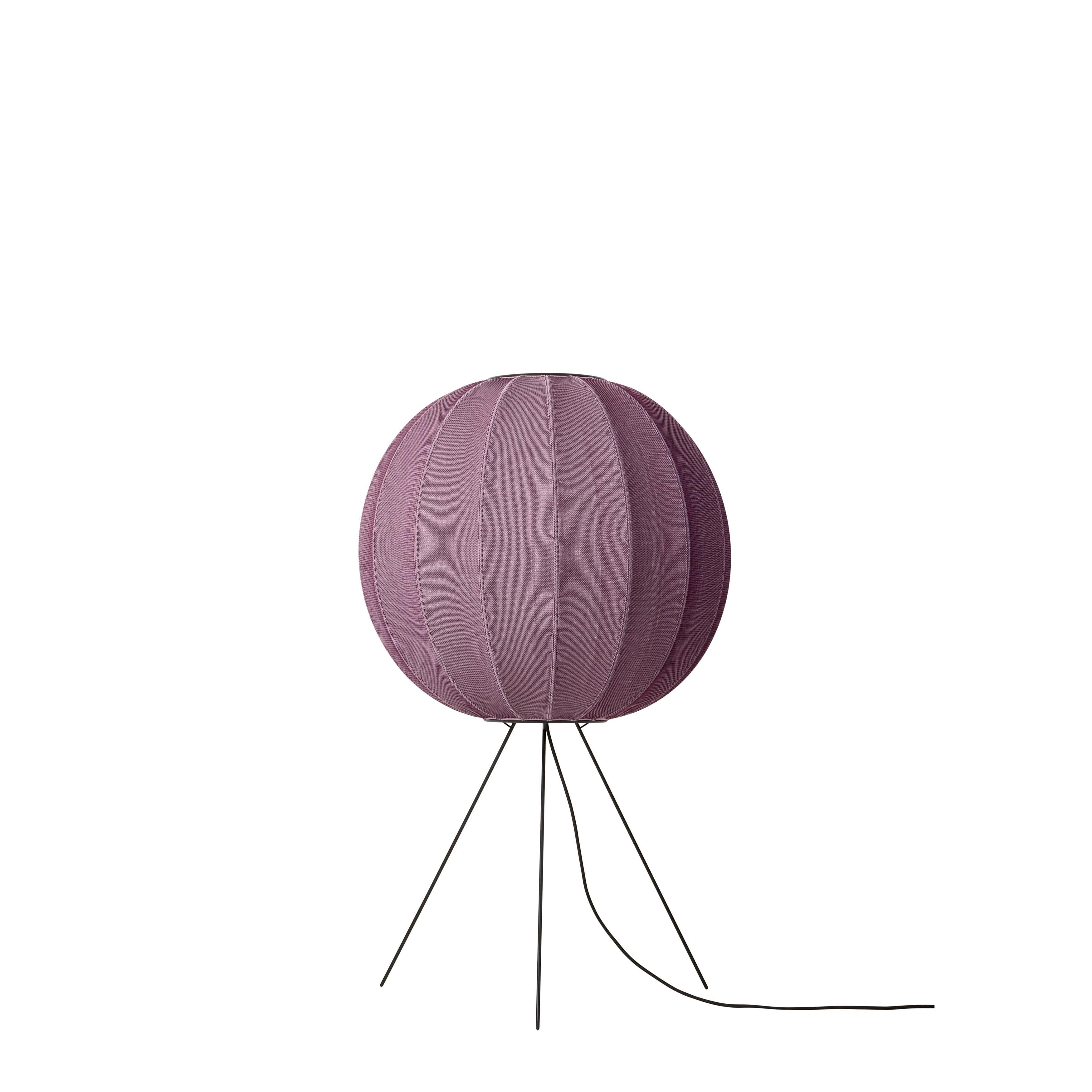 Low tripod floor lamp KNIT-WIT burgundy