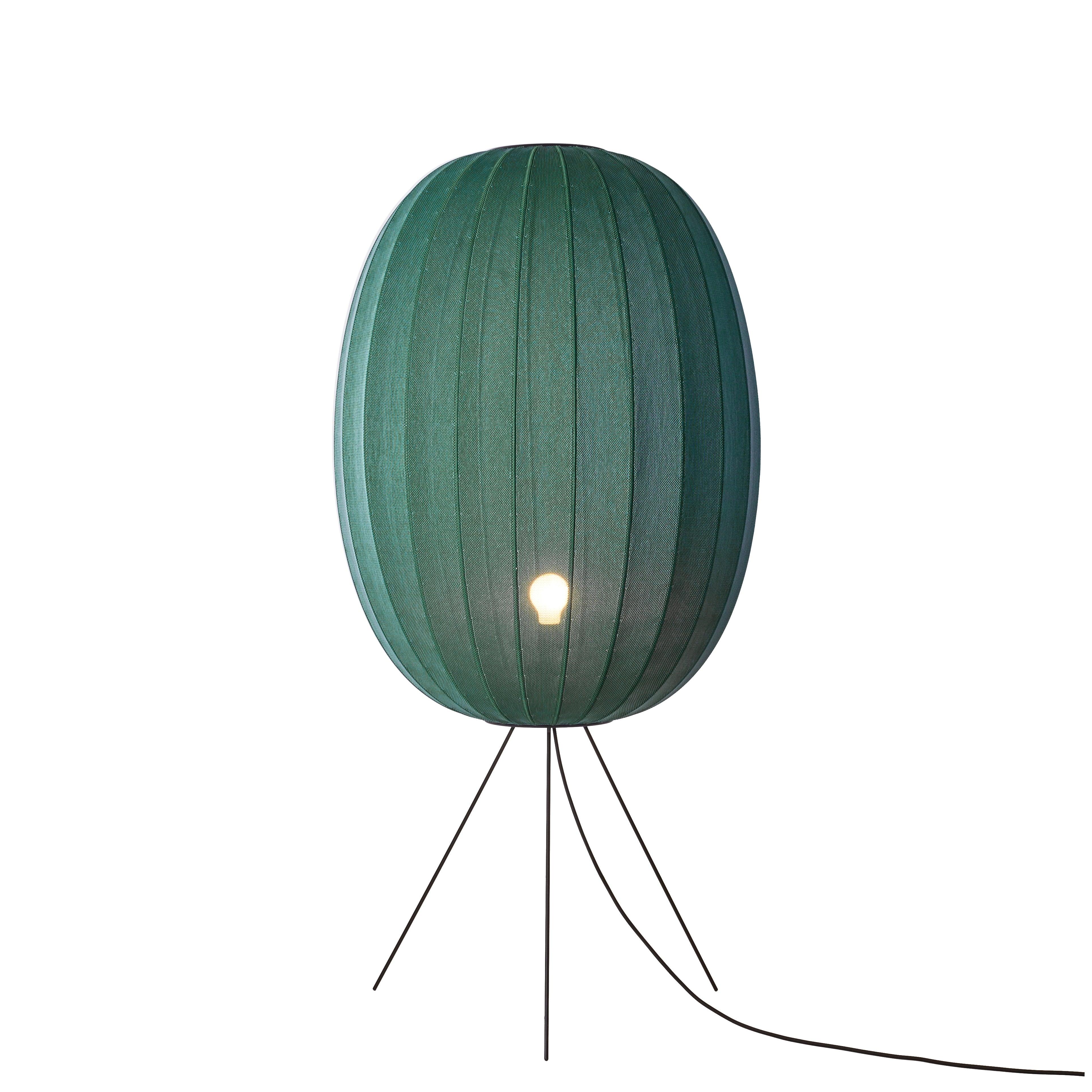 KNIT-WIT green tripod floor lamp
