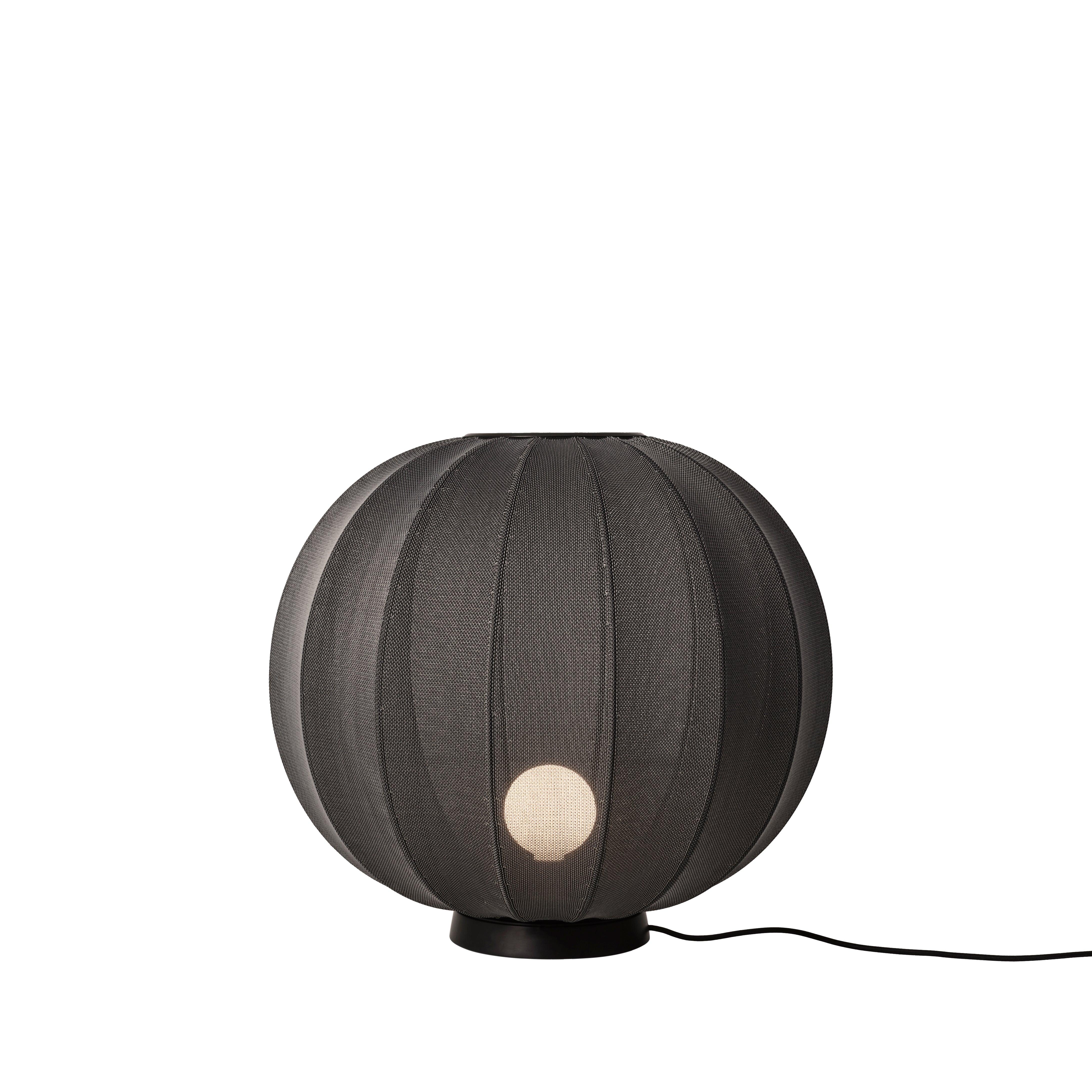 Nízka podlahová lampa KNIT-WIT LEVEL čierna