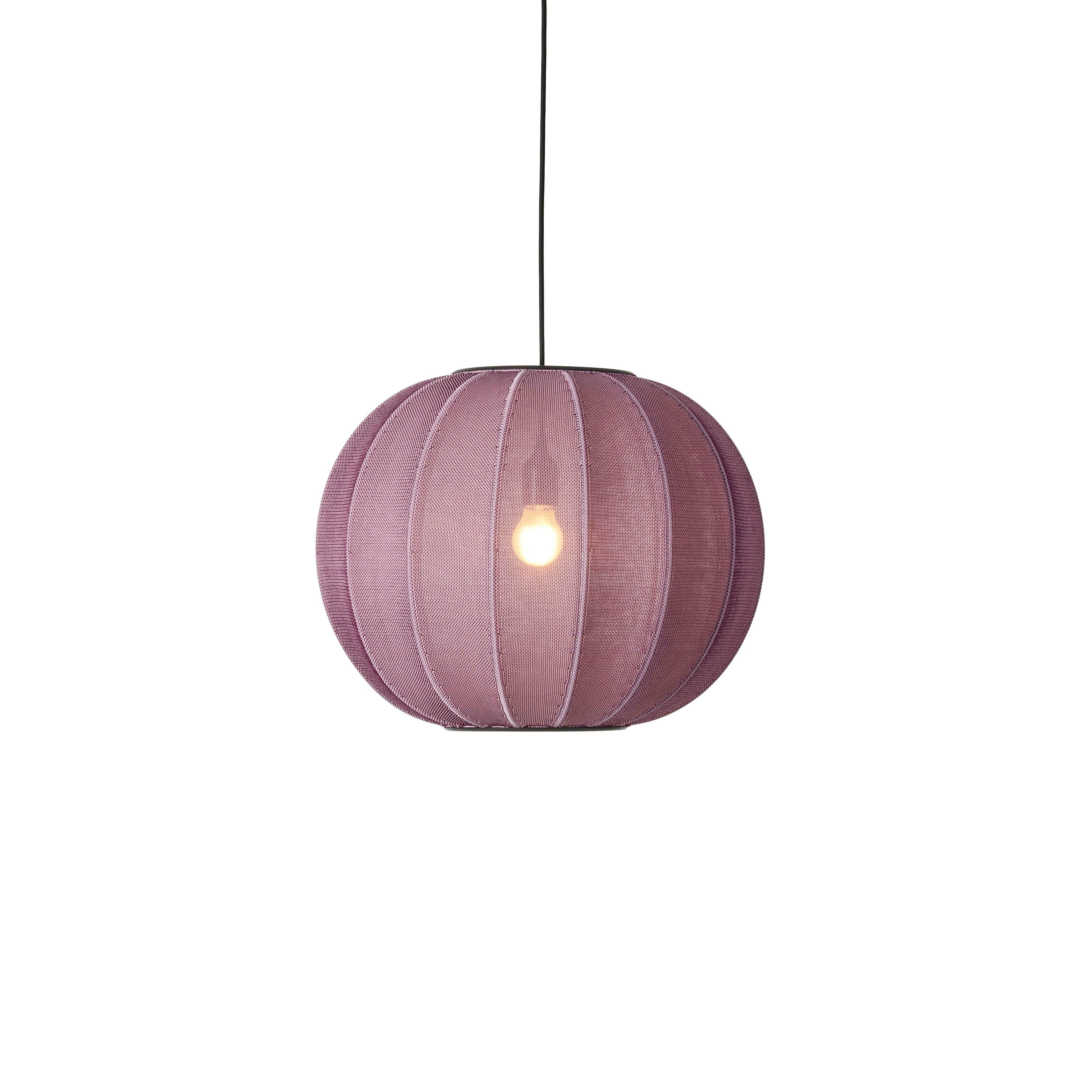 Závesná lampa KNIT-WIT ROUND burgundská