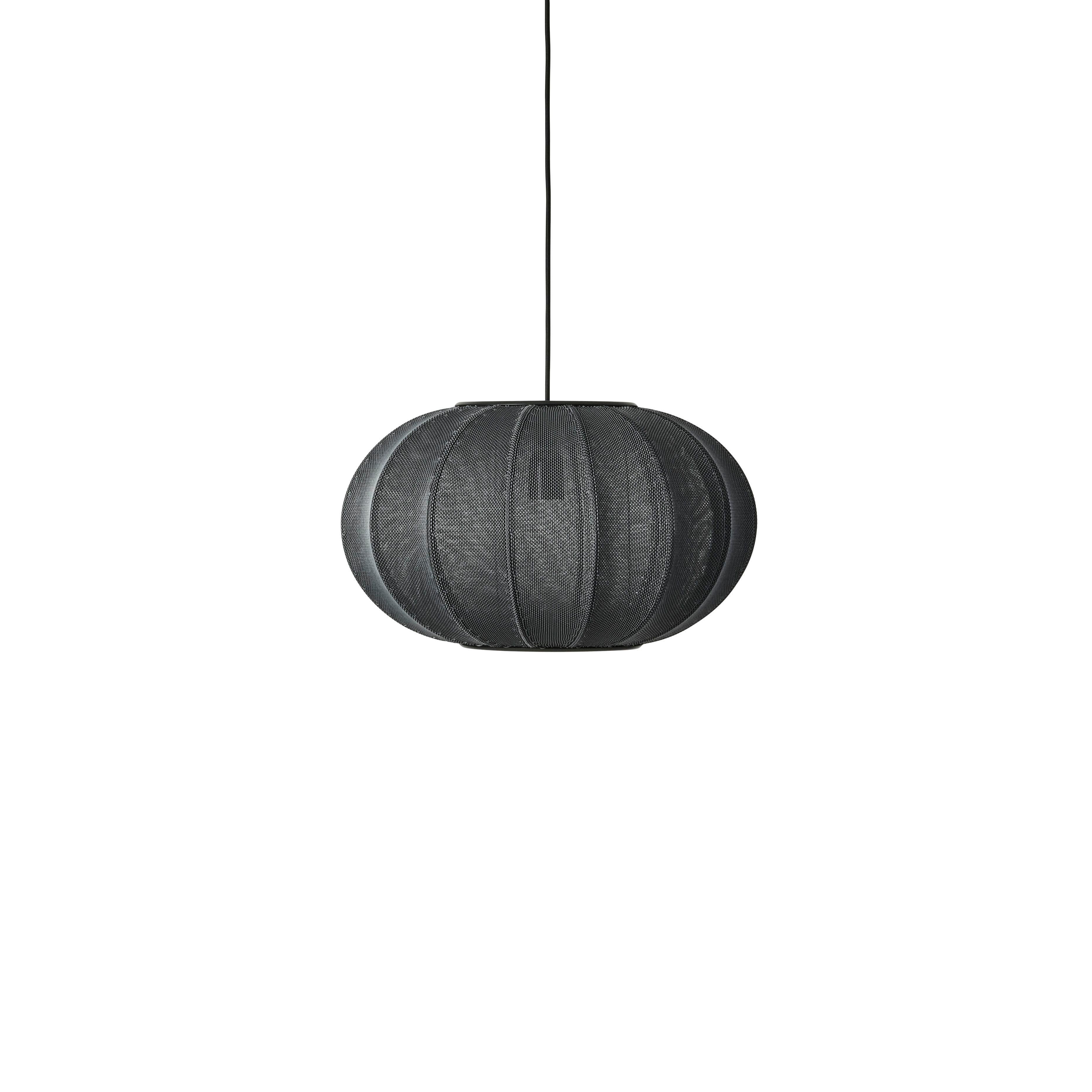 Závesná lampa KNIT-WIT OVAL čierna