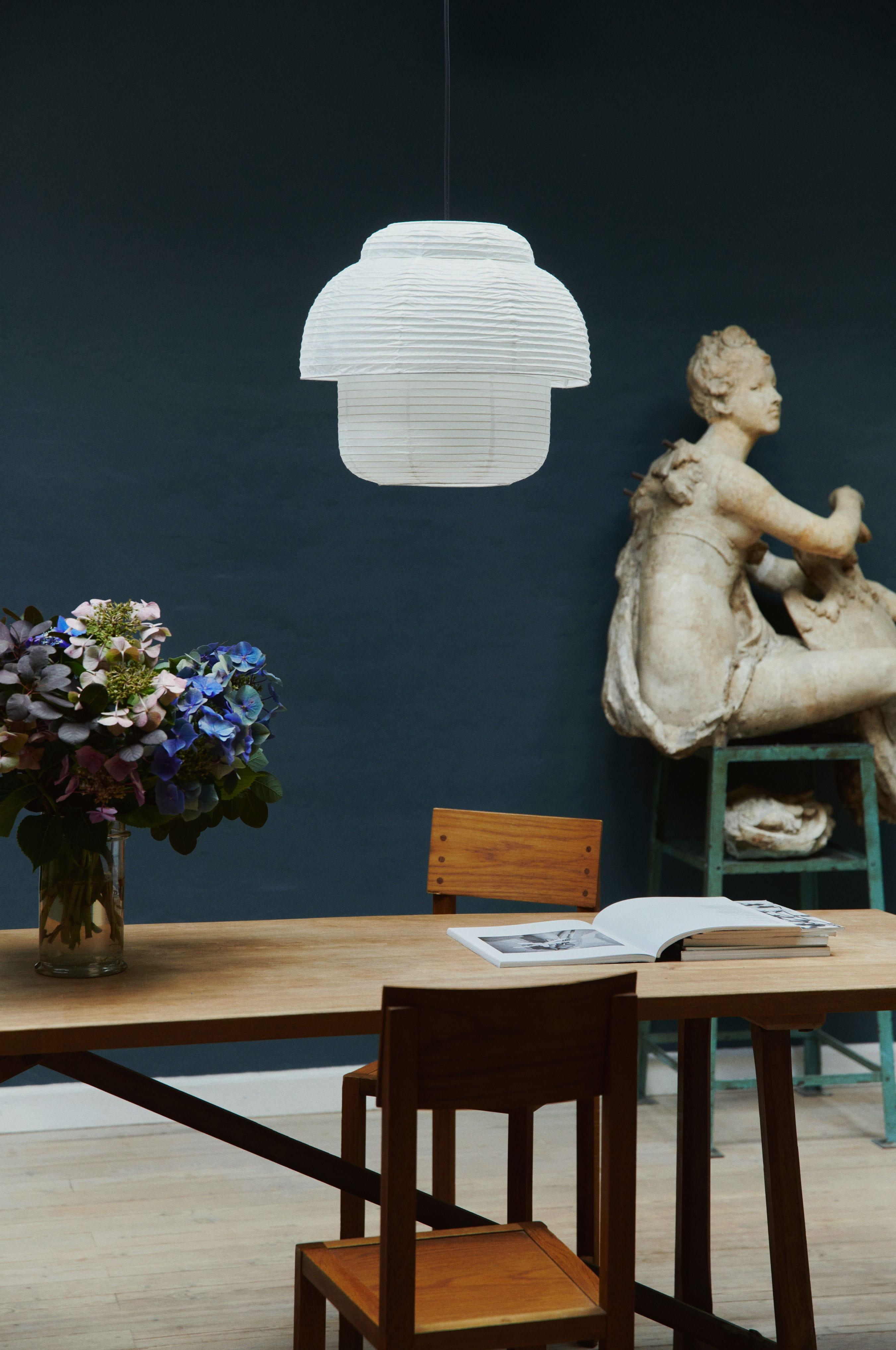 Závesná lampa PAPIER DOUBLE biela