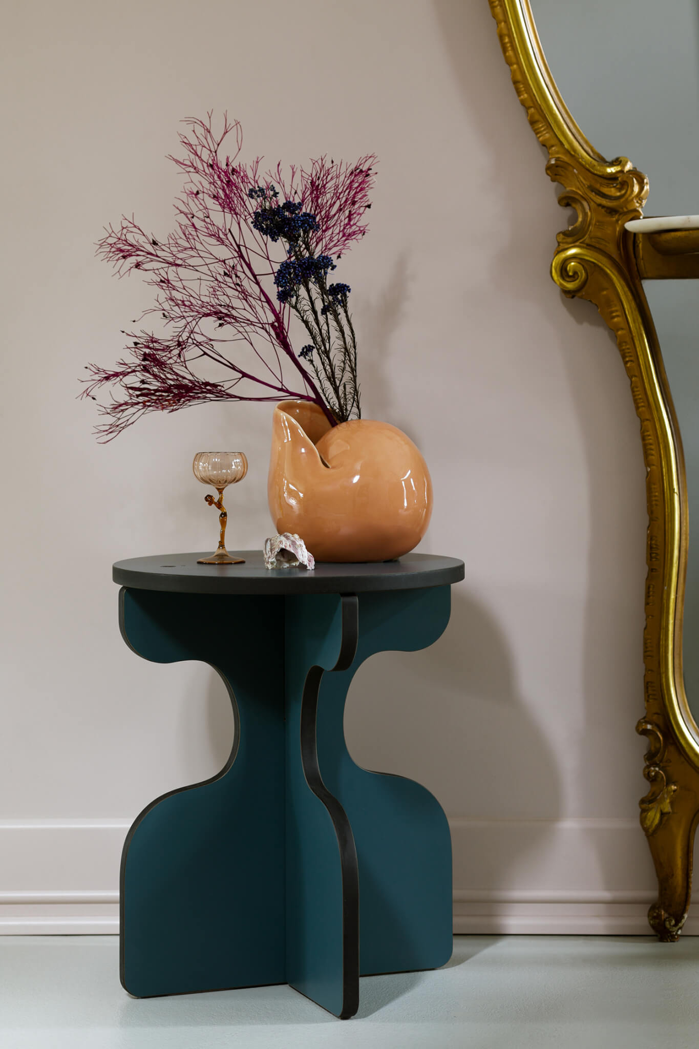 Stolik MAREE šedozelený