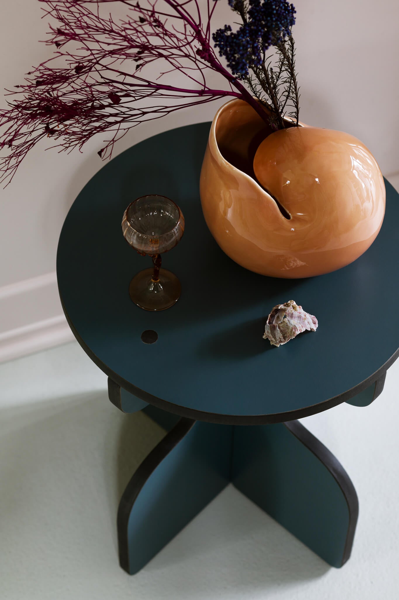 Stolik MAREE šedozelený