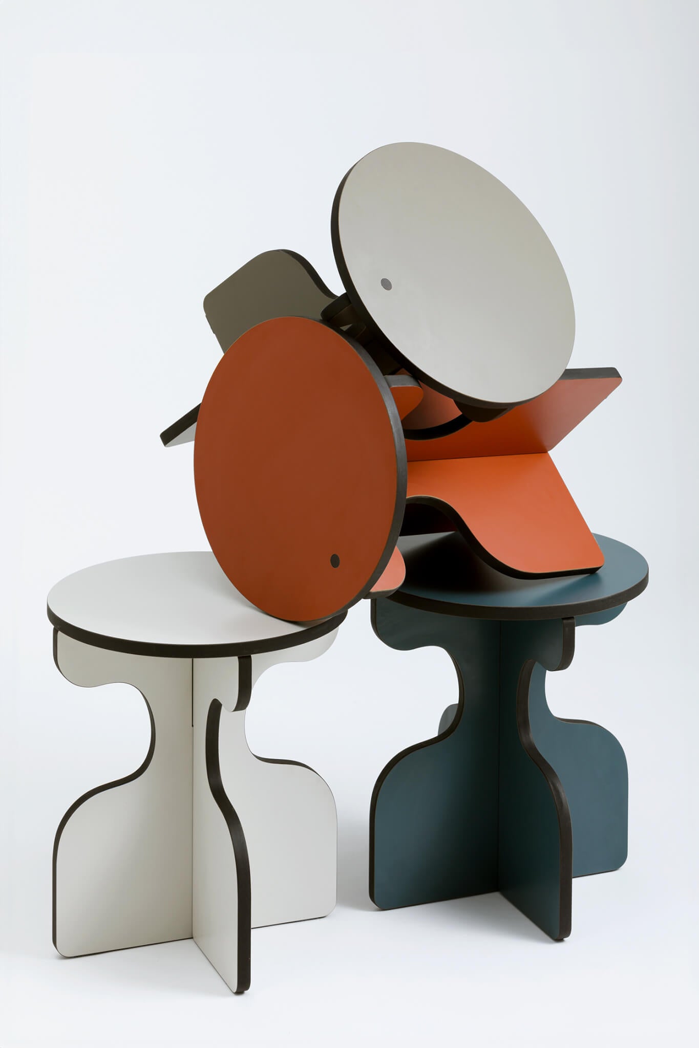 Stolik MAREE šedozelený