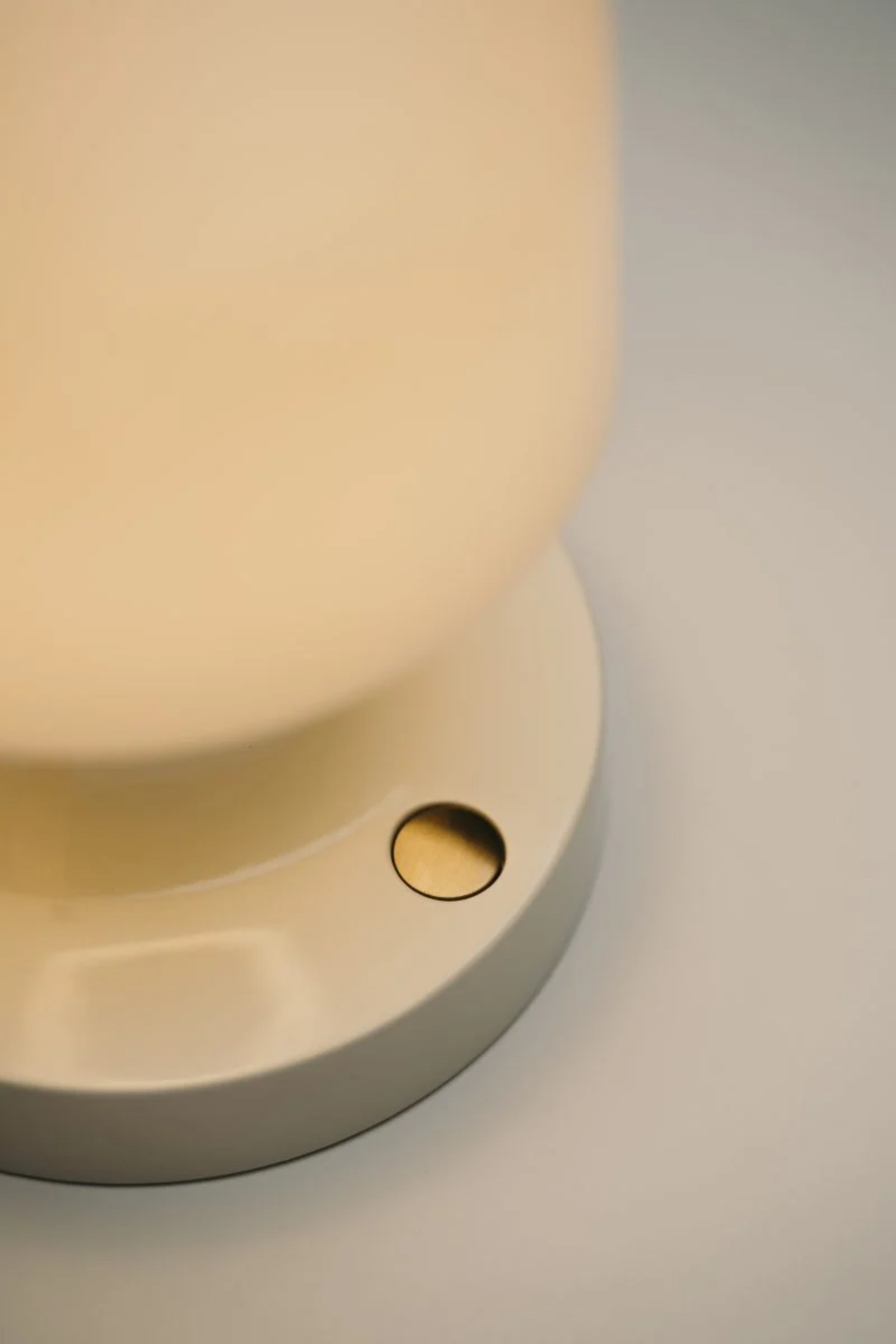 Prenosná lampa FOLLOWME biela s hnedou
