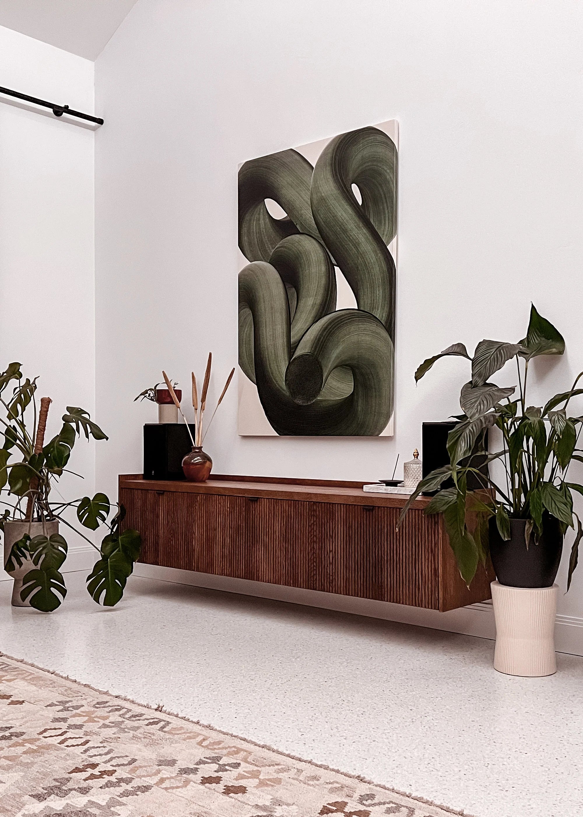 Szafka wisząca RTV MEDA hebanowe drewno dębowe