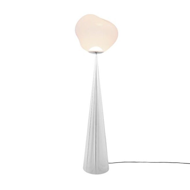 Melt underground floor lamp with a silver base