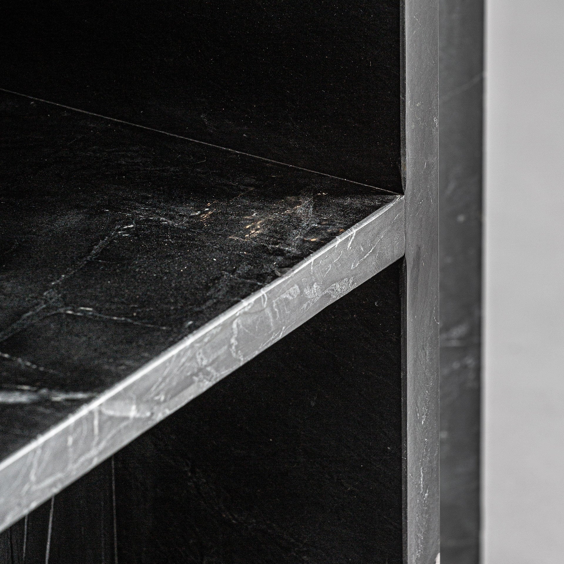 MARQUINA Black Marble Double-Top Side Table