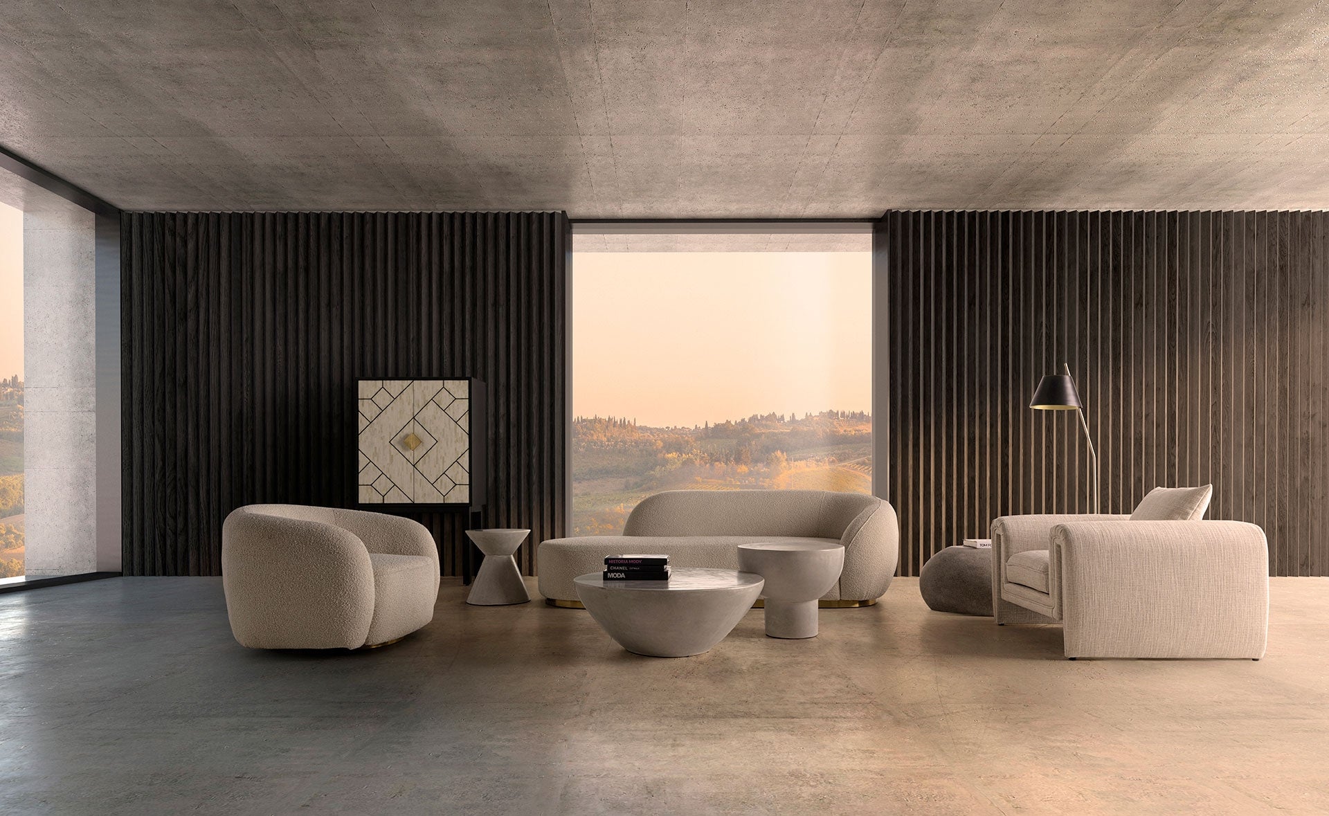 Bočný stolík TELFS šedý