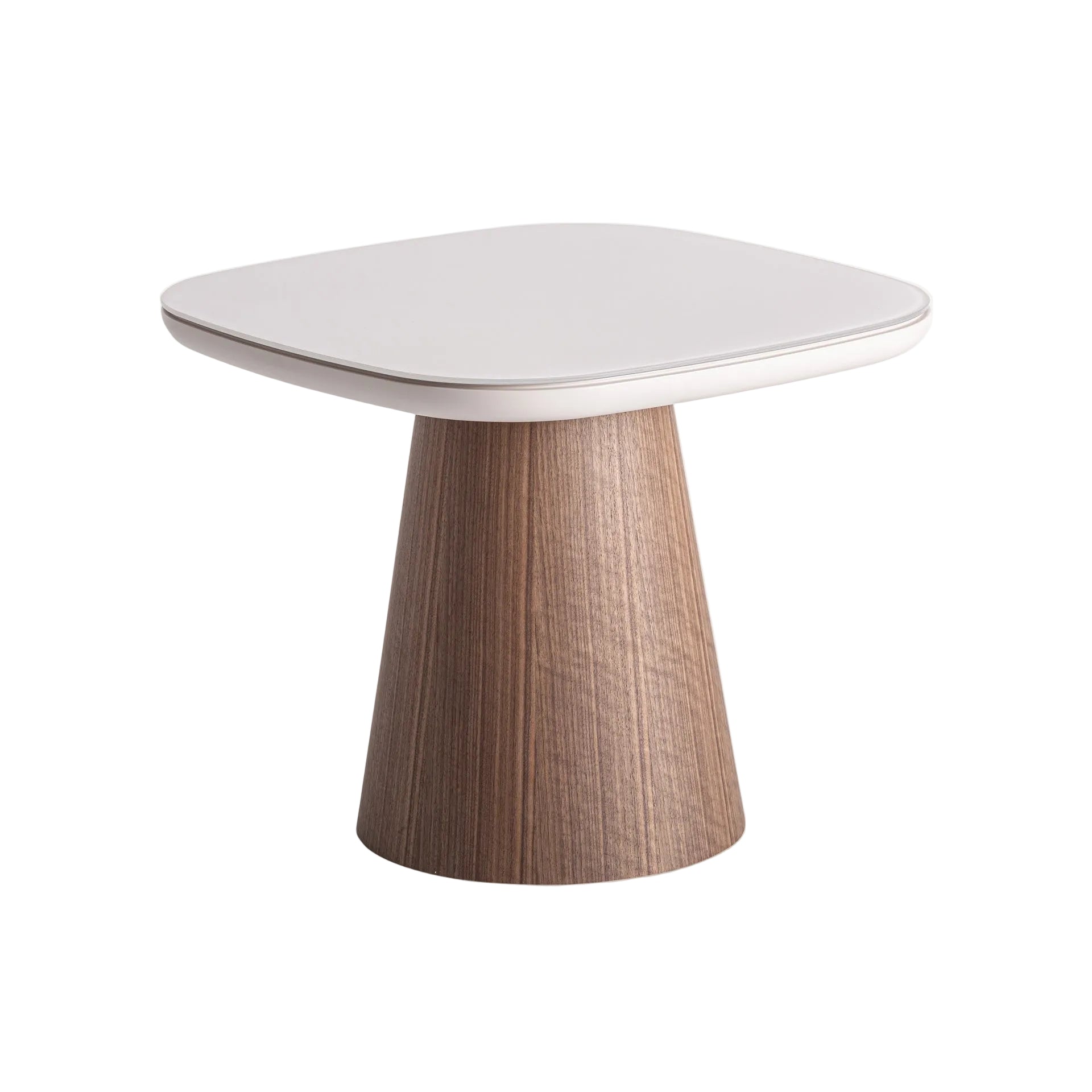 TORKSEY Side Table in Ash Wood with Glass Top