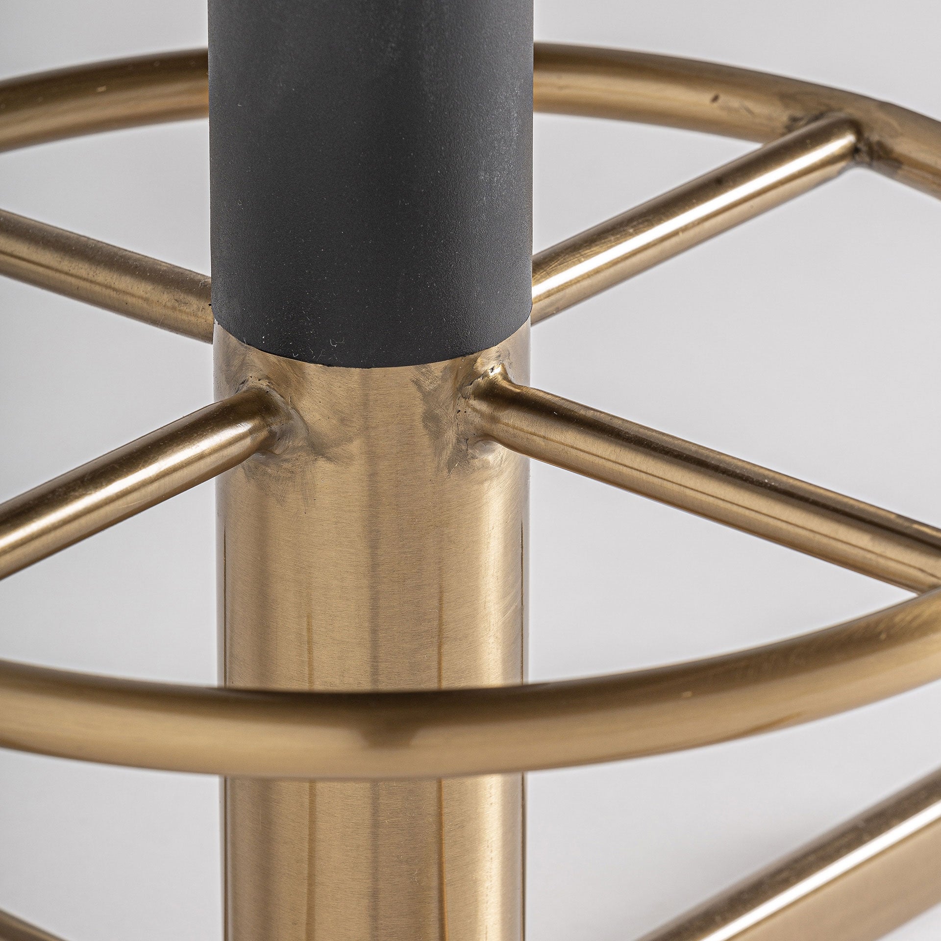 MHERE Black Bar Table with Gold Base