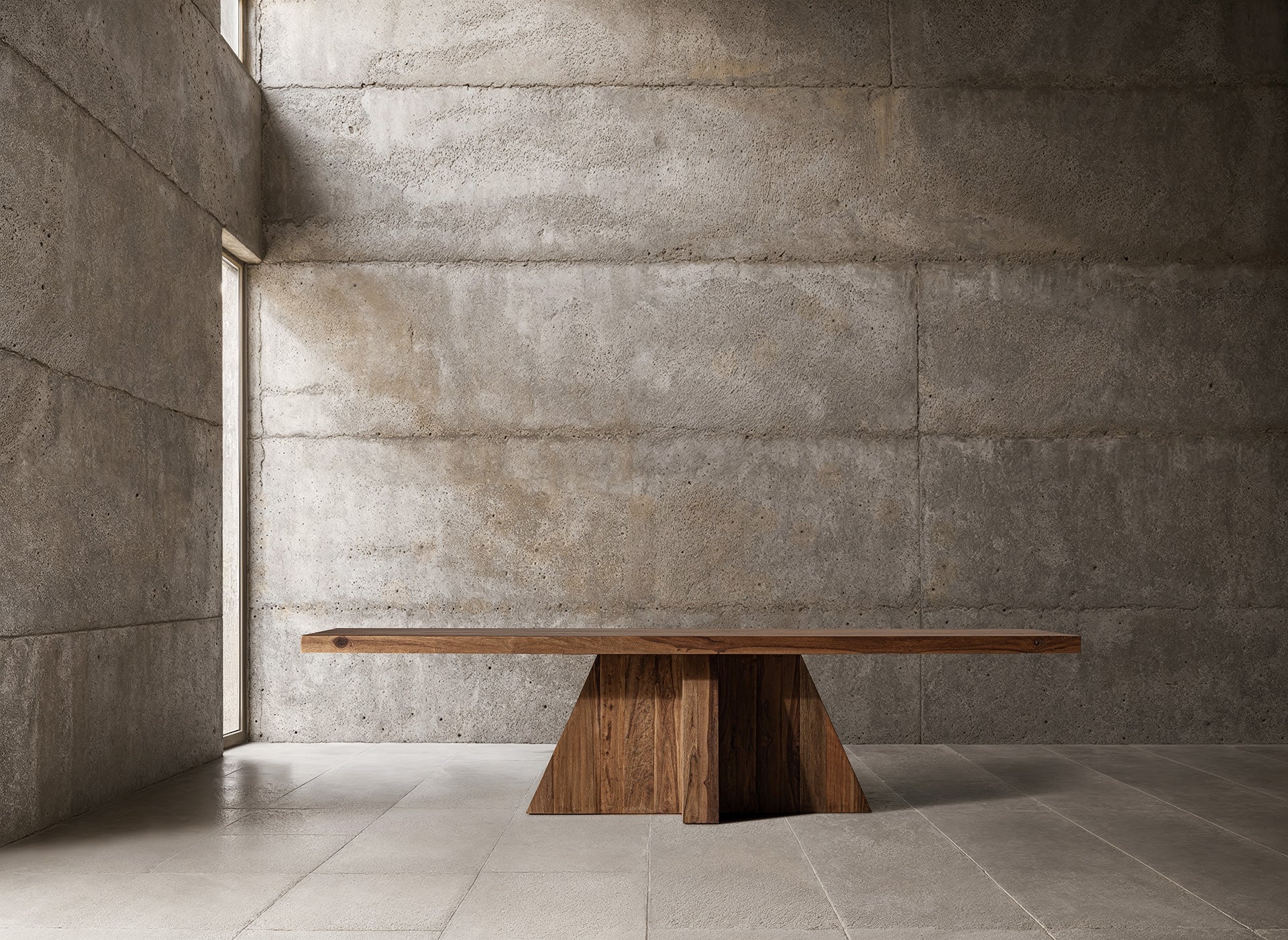 Stôl BRUTALIST z recyklovaného dreva